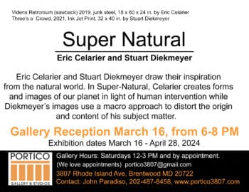 A poster for the super natural exhibition.
